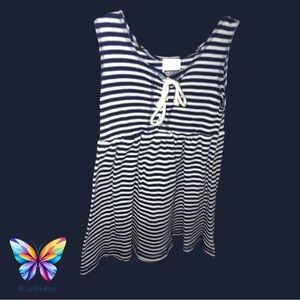 Studio Navy and White Striped kids dress Medium